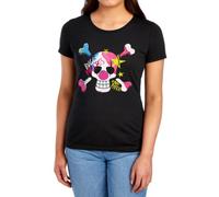 One Piece Buggy Pirates Graffiti Logo Womens T-Shirt, Black, S