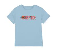 One Piece Buggy The Clown Pirate Logo Kids T-Shirt, Light Blue, 7-8Y