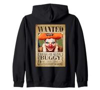 One Piece Buggy The Clown Pirate Wanted Poster Zip Hoodie