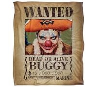 One Piece Buggy Wanted Poster Silky Touch Super Soft Throw Blanket 152 X 127 Cm
