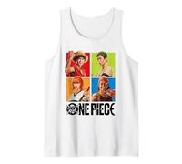 One Piece Character Squares Map Tank Top