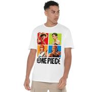 One Piece Character Squares Map Unisex T-Shirt, White, Small