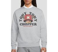 One Piece Chopper Face Sweatshirt, Heather Grey | Size: Large One Piece Grey L