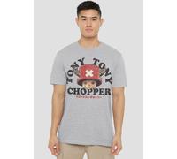 One Piece Chopper Face T-Shirt, Heather Grey | Size: Medium One Piece Grey M