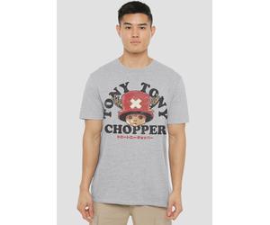 One Piece Chopper Face T-Shirt, Heather Grey | Size: Medium One Piece Grey M