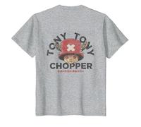 One Piece Chopper Face T-Shirt, Youth, Heather Grey, X-Small