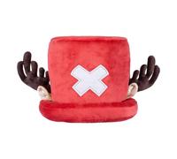 One Piece Chopper Plush Hat, 9.84-Inch, Fuzzy Antlers & Ears | Fits kids ages 7-12, ideal for cosplay, conventions, or display; One Piece collectible for fans