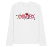One Piece Chopper Sakura Cherry Blossom Logo Unisex Long Sleeve T-Shirt, White, X-Large