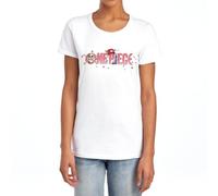 One Piece Chopper Sakura Cherry Blossom Logo Womens T-Shirt, White, M