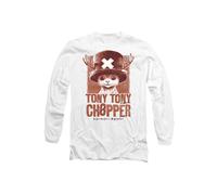 One Piece Chopper Tonal Portrait Long Sleeve T-Shirt, White | Size: 2XL One Piece White 2XL