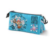 One Piece Chopper-Triple Pencil Case, Blue 23 x 11 cm
