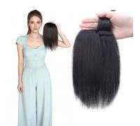 One Piece Clip in Hairpiece with Fluffy Sponge Cushion 30cm Silk Straight Hair Root Lift Boost Extension Synthetic Instant Volume Invisible Hair Topper for Thin Hair Thickening(Light Brown)
