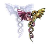 One Piece Cute Flying Dragon Ornaments Mold 3D Love Dragon Fly Silicone Molds Fondant Cake Decoration for Animal Epoxy Molds