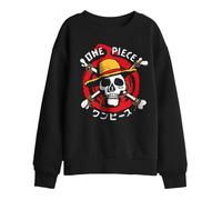 One Piece Devil Fruit Skull Kids Sweatshirt, Black, 7-8Y