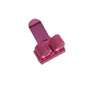 One Piece Double Metal Pen Clip Holder with Adjustable Spring Loop Ideal for Doctors Nurses (Pink)