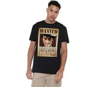 One Piece Dracule Mihawk Pirate Wanted Poster Unisex T-Shirt, Black, X-Large