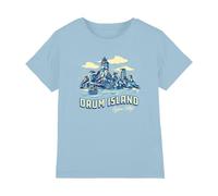 One Piece Drum Island Postcard Poster Kids T-Shirt, Light Blue, 5-6Y