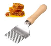 One Piece Durable Honey Uncapping Fork Ergonomic Beekeeping Uncapping Fork Tool Stainless Steel Beekeeping Fork for Beekeepers