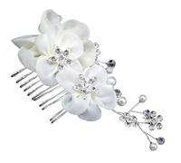 One Piece Elegant Bridal Crystal Hair Combs Beautiful Classic Flower Wedding Hair Combs Pearl Wedding Rhinestone Hair Pieces for Women and Girls