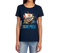 One Piece Going Merry Doodles Womens T-Shirt, Navy, Medium