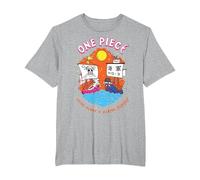 One Piece Going Merry X Marine Warship Straw Hat Pirates T-Shirt, Men's Big and Tall, Heather Grey, 6X Tall