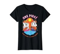 One Piece Going Merry X Marine Warship Straw Hat Pirates T-Shirt, Women, Black, Small