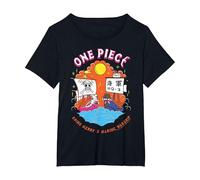 One Piece Going Merry X Marine Warship Straw Hat Pirates T-Shirt, Women's Plus, Black, 2X