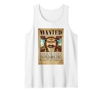 One Piece Gold Roger Pirate Wanted Poster Tank Top