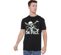 One Piece Green Doodle Jolly Roger Logo Unisex T-Shirt, Black, XX-Large