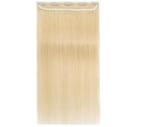 One Piece Hair Extensions 3/4 Full Head Clip on Remy Hair Extension for Women, Adding Hair Volume Easy Installation and Removal(Bleach Blonde,10inch)