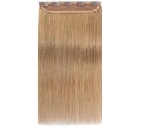 One Piece Hair Extensions 3/4 Full Head Clip on Remy Hair Extension for Women, Adding Hair Volume Easy Installation and Removal(Dark blonde,14inch)