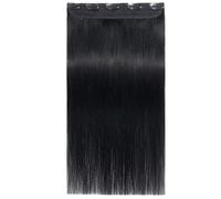 One Piece Hair Extensions 3/4 Full Head Clip on Remy Hair Extension for Women, Adding Hair Volume Easy Installation and Removal(Jet black,12inch)