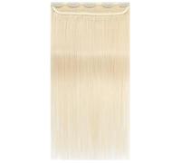 One Piece Hair Extensions 3/4 Full Head Clip on Remy Hair Extension for Women, Adding Hair Volume(Platinum Blonde,24inch)
