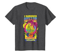 One Piece I Survived Party's Bar T-Shirt, Youth, Dark Heather Grey, 4T