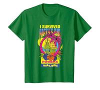 One Piece I Survived Party's Bar T-Shirt, Youth, Kelly Green, 4T