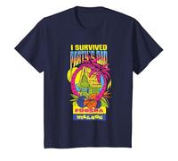One Piece I Survived Party's Bar T-Shirt, Youth, Navy Blue, X-Small