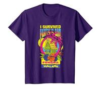One Piece I Survived Party's Bar T-Shirt, Youth, Purple, X-Small