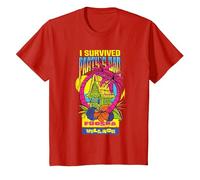 One Piece I Survived Party's Bar T-Shirt, Youth, Red, 4T