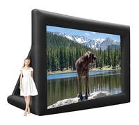 One-Piece Inflatable Projector Screen, Large Movie Screen, Portable Inflatable Projector Screen with Blower Front and Rear Projection,for Family Movie Nights 16FT