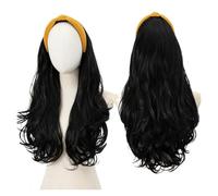 One-piece Large Wave Women's Wig High-temperature Wire Material Suitable For Girls' Everyday Wear Cosplay Dating And Parties(Style 1)