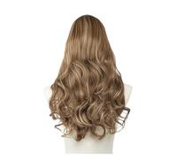 One-piece Large Wave Women's Wig High-temperature Wire Material Suitable For Girls' Everyday Wear Cosplay Dating And Parties(Brown Ash Blonde)