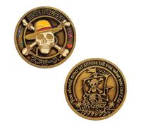 FaNaTtik One Piece Limited Edition Collectible Coin | Officially Licensed, Individually Numbered, Going Merry & Jolly Roger Design with Luffy Quote, Display Ready for Fans & Collectors