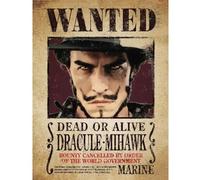One Piece Live Action Wanted Poster Dracule Mihawk Print (40cm x 30cm) (Black/Brown)