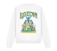 One Piece Loguetown Market Unisex Sweatshirt, White, Large