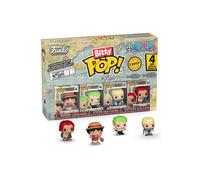 Funko Bitty Pop! One Piece - Luffy 4 Pack - 1/6 Odds for Rare Chase Variant and A Surprise Mystery Mini Figure - 0.9 Inch (2.2 Cm) Collectable - Stackable Display Shelf Included - Gift Idea
