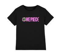 One Piece Luffy Jolly Roger Bright Logo Kids T-Shirt, Black, 5-6Y