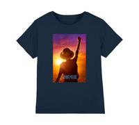 One Piece Luffy Sunset Poster Kids T-Shirt, Navy, 9-11Y