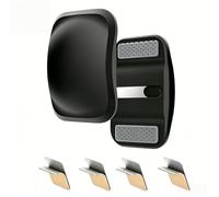 One-piece Magnetic Holder for AirTag, Waterproof, Shatterproof & Anti-Loss Magnetic Case with Adhesive Tape for AirTag 1st/2nd Gen,Hidden Mount for Car, Truck and Skateboard (2, Black)