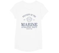 One Piece Marine Athletic Dept T-Shirt, Girls, White, Large