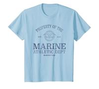 One Piece Marine Athletic Dept T-Shirt, Youth, Baby Blue, Small